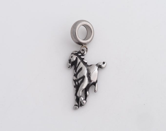 Stainless Steel Horse Pendant,Animal Charms,Horse Charm Bracelet Necklace for DIY Jewelry Making Supply,33x13.2x3.2mm