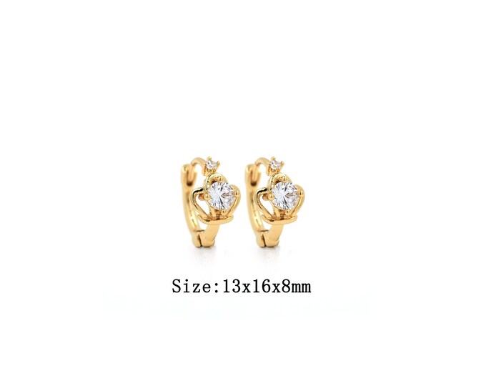 1pair 18K Gold Filling Round Earrings,Gold Dainty Round Earring,Simple Earrings,Gift for Her