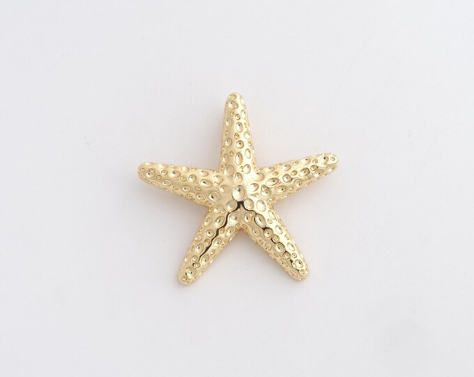 18K Gold Filled Starfish Charm, Starfish Pendant,Starfish Necklace Charm, DIY Jewelry Supplies, 27x28.3x3.5mm