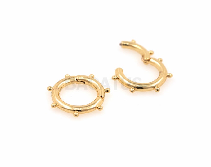 1PCS Gold Round Buckle, Geometric Buckle, Gold Round Buckle Charm, Brass Ring Clasp, Necklace Clasp, Jewelry Clasp 15.3x15.3mm