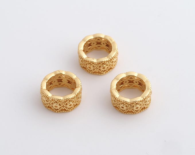 1 pcs 18K Gold Filled Tube Beads,Gold Tube Beads,DIY Bracelet Necklace Earrings Jewelry Making,10.2x5mm