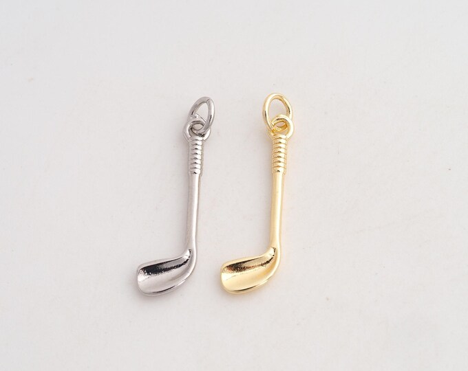 18K Gold Filled Golf Club Charm,Dainty Golf Pendant,Sports Pendant ,DIY Jewelry Supplies,28x9x1.7mm