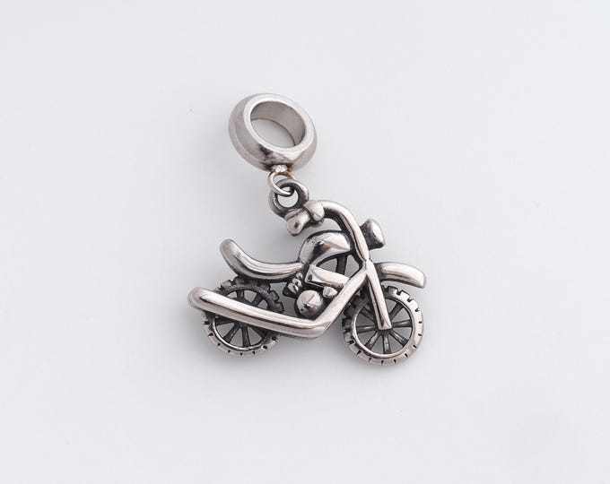 Stainless Steel Motorcycle Pendant,Motorcycle Charms,Motorcycle Charm Bracelet Necklace for DIY Jewelry Making Supply,26.7x22.8x7.3mm