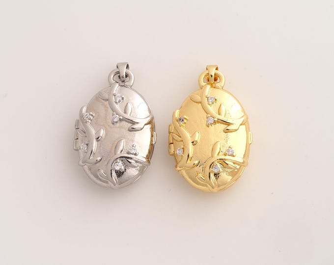 18K Gold Filled Photo Frame Charm,Dainty Photo Frame Pendant,CZ Photo Frame Pendant ,DIY Jewelry Supplies,30.8x18x8.3mm