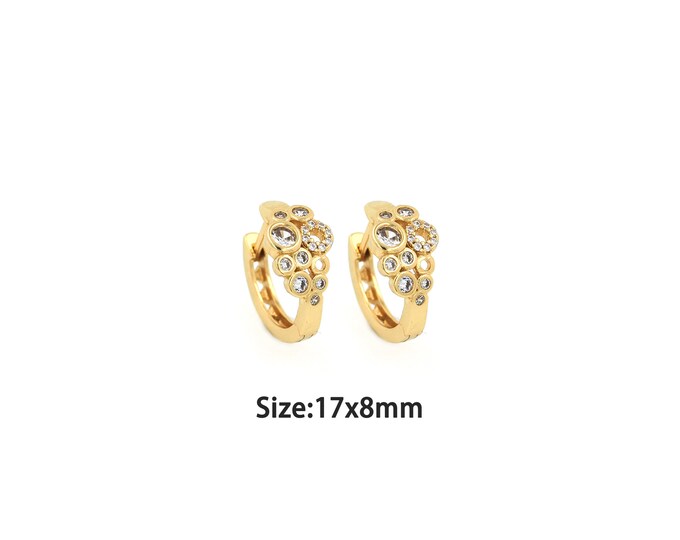 1pair 18K Gold Filling Round Earrings,Gold Dainty Round Earring,Simple Earrings,Gift for Her