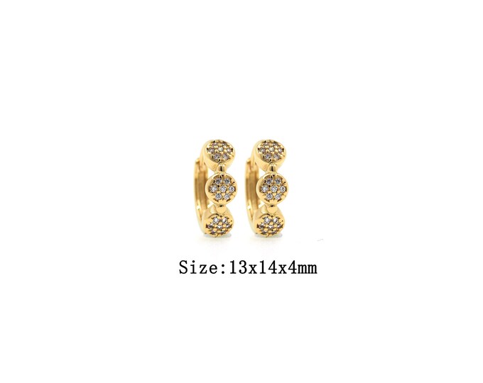 1pair 18K Gold Filling Round Earring,Gold Dainty Round Earring,Simple Earrings,Gift for Her