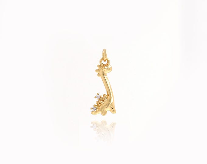 18K Gold Filled Animal Pendant,MicroPaved CZ Animal Charms,Animal Necklace for DIY Jewelry Making Supplies,20.5x7.5x4.5mm