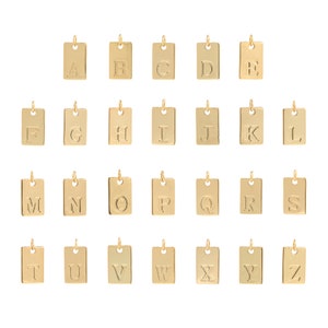 18K Gold Filled Square Pendant,Gold  Dainty Charms, Minimalist  Charm Bracelet Necklace for DIY Jewelry Making Supply