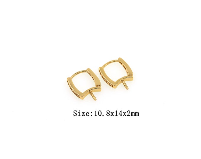 1pair 18K Gold Filling U Shaped Earrings,Gold Dainty Earring Accessories,Simple Earrings,Gift for Her