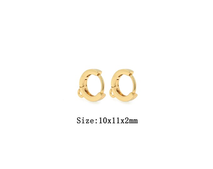 1pair 18K Gold Filling Round Earrings,Gold Dainty Round Earring,Earring Accessories,Simple Earrings,Gift for Her