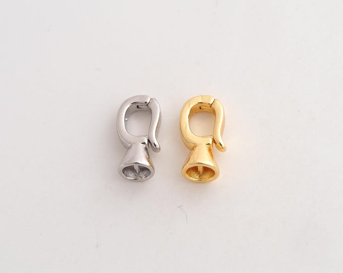 5 pcs Gold Bell Clasp,18K Gold Filled Openable Clasp,Snap Clasp,DIY Jewelry Supplies,13x6.8x5.5mm