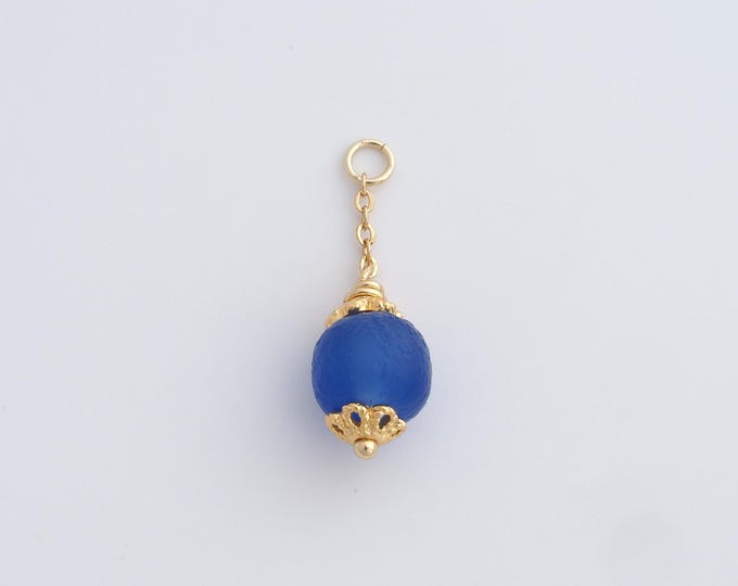 18K Gold Filled Ball Pendant,Natural Stone Ball Charms,DIY Jewelry Making,26x8.8mm