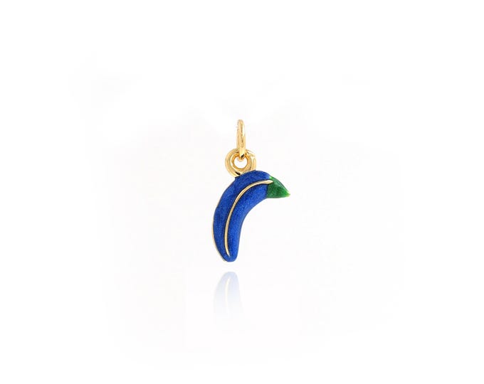 18K Gold Filled Banana Pendant,Gold Dainty Banana Charms,Enamel Charm Bracelet Necklace for DIY Jewelry Making Supply,16.6x8.5x3mm
