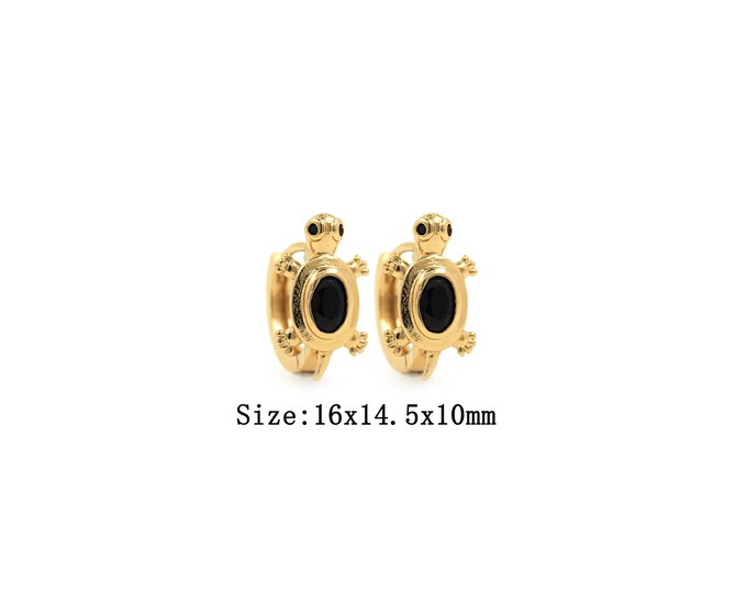 1pair 18K Gold Filling Turtle Earring,Gold Dainty Turtle Earring,Simple Earrings,Gift for Her