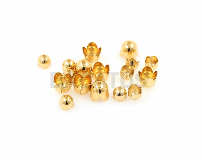 18K tassel filigree bead cover, copper metal bead cover, Metal bead cap, gold bead cap,DIY jewelry making accessories 10pcs