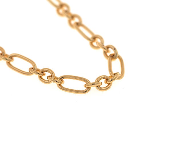 18K Gold Filled Square Chain,Paper Clip Chain,Paper Clip Necklace,Large PaperClip Chain,Oval Chain,DIY Jewelry Supplies,9.2x4.5x0.9mm