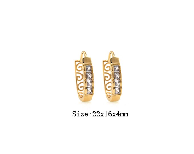 1pair 18K Gold Filling Oval Earring,Gold Dainty Oval Earring,Simple Earrings,Gift for Her