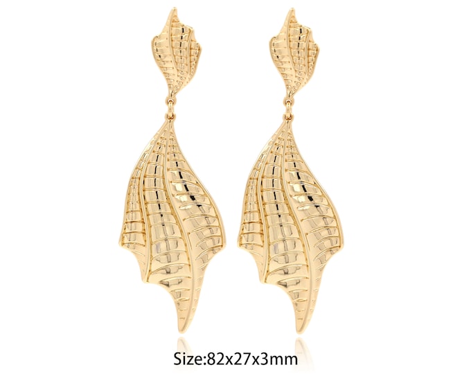 Wings Stud Earrings 18K Gold Filled Bohemian Stud Earrings,Gold Dainty Bar Stud Earring,Simple Stud Earrings,Gift for Her,82x27x3mm