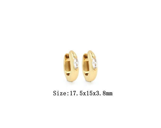 1pair 18K Gold Filling Round Earrings,Gold Dainty Round Earring,Simple Earrings,Gift for Her