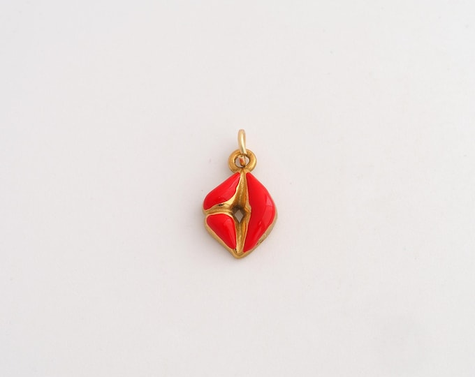 Stainless Steel Lips Pendant,Enamel Lips Charms,Lips Charms for DIY Jewelry Making Supply,15x8.4x3mm