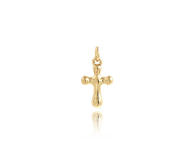 5 pcs Cross Pendant,18K Gold Filled Religious Necklace, Christian Pendant, DIY jewelry Making Accessories,16x8.5x2.5mm