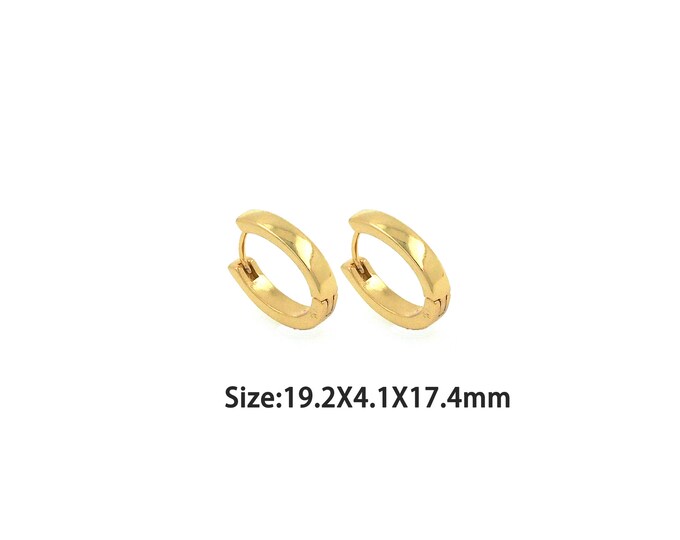 1pair 18K Gold Filling Round Earrings,Gold Dainty Round Earring,Simple Earrings,Gift for Her