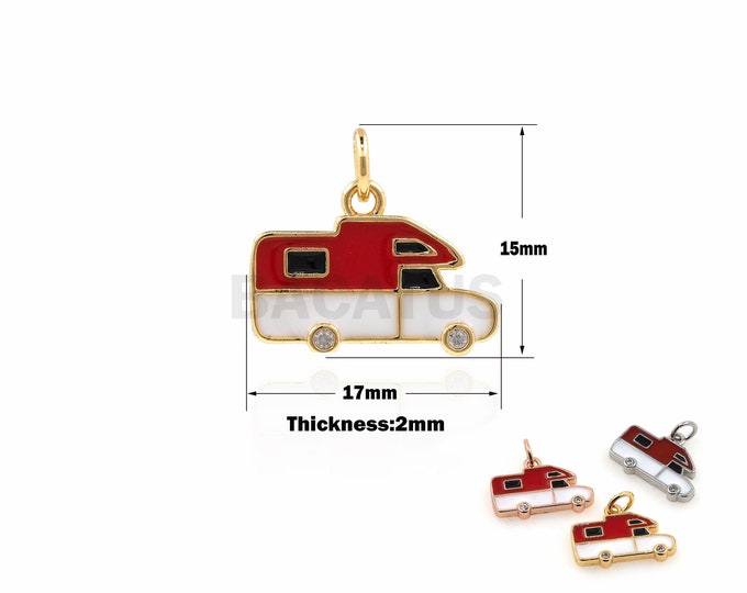 1PCS DIY Making, Suitable For Bracelets, Necklaces, Jewelry Products, CZ Charm, Car Pendants, Vehicles, Red Dripping Necklaces 15x17x2mm