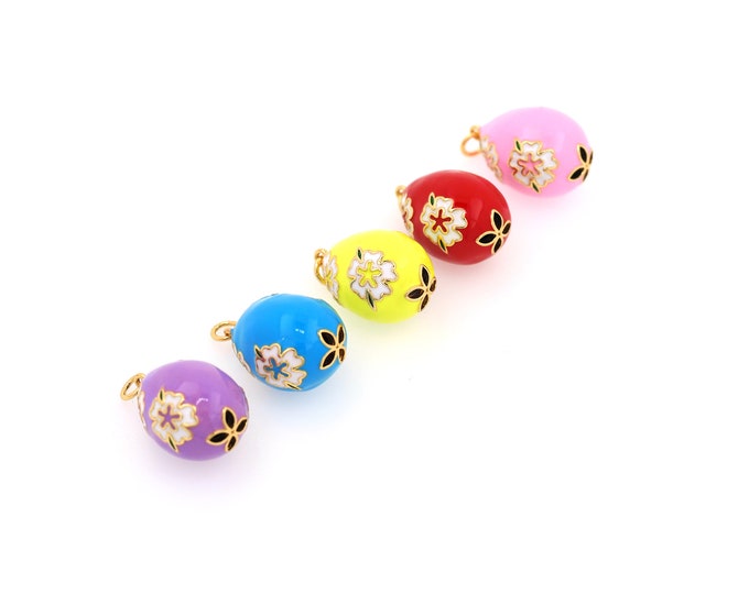 18K Gold Filled Flower pendant,Gold Dainty Flower Charms,Simple pendant Bracelet Necklace for DIY Jewelry Making Supply