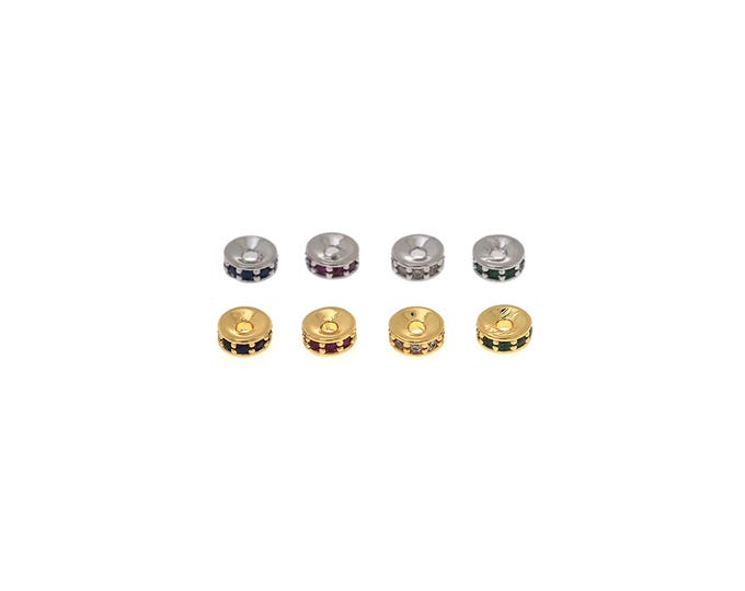 Flat Rectangular Beads,18K Gold Filled Donut Beads, DIY Jewelry Beaded Supplies 5x5x2mm