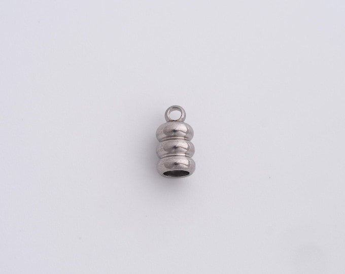10 pcs Stainless Steel Bead Caps,Cord End Cord Tip Solid End Cap ,Spacer Jewelry, DIY Jewelry Making,10x5.4mm