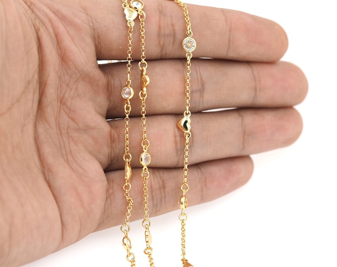 18K Gold Filled Dainty Gold Chain,Unique Gold Chain,Thick Gold Chain,Unfinished Chain for Bracelets Necklaces DIY Jewelry Making Supplies