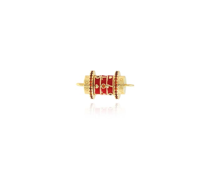 Enamel Game Connectors, 18K Gold Filled Game Connectors, Micropavé CZ Game Connectors, DIY Jewelry Supplies,24.3x12x12mm