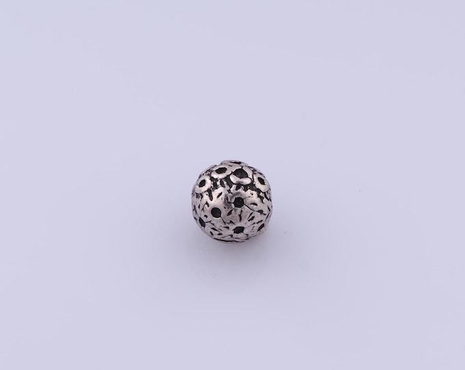 Silver Filled Round Spacer Beads,Silver Ball Beads, Round Beads DIY Bracelet Necklace Earrings Jewelry Making,11.2x10.5mm