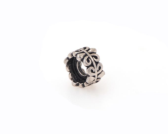 Silver Filled Tube Beads,Tube Spacer Beads,Round Beads,Large Hole Beads DIY Jewelry Supplies,6.5x4.3mm