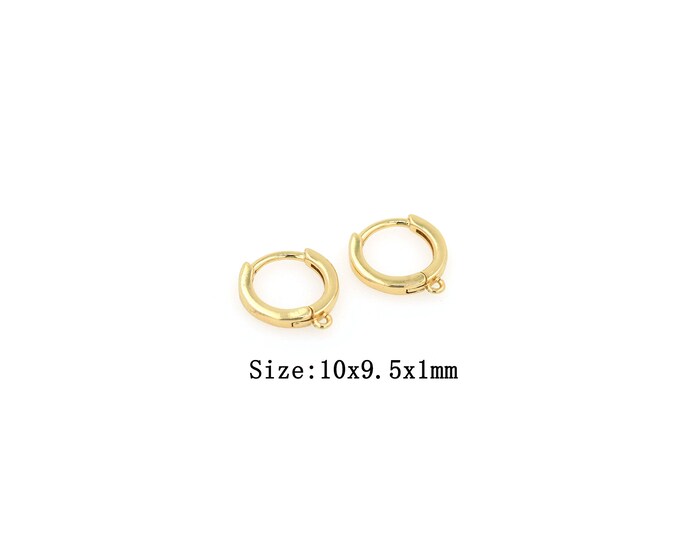 1pair 18K Gold Filling Round Earrings,Gold Dainty Round Earring,Earring Accessories,Simple Earrings,Gift for Her