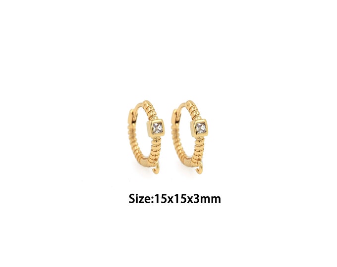 1 pair 18K Gold Filled Round Earrings,Gold Dainty Round Earrings,Simple Stud Earrings,Gift for Her