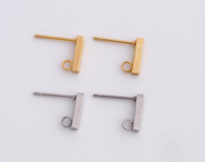 10pair Stainless Steel Bar Earrings,Simple Earrings,Small Bar Earrings,Earrings Accessories,10x2mm