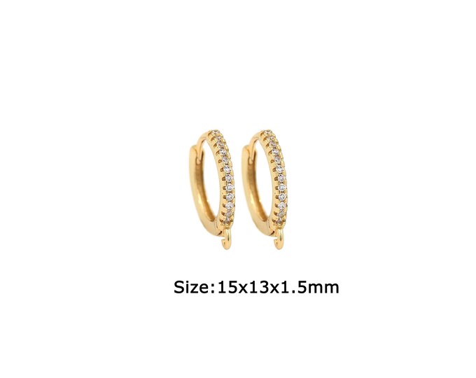1 pair 18K Gold Filled Round Earrings,Gold Dainty Round Earrings,Simple Earrings,Gift for Her