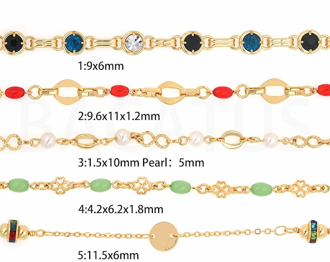 Gem Chain,18K Gold Filled Round Chain, Unfinished Necklace, Micropavé CZ Dainty Chain, Welded Chain, Zircon Chain