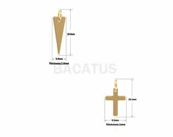 1PCS  Cross Necklace, Inverted Triangle Pendant, Cross Charm, Triangle Charm, Suitable For Jewelry Making Products