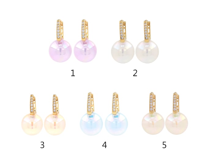 1 pair 18K Gold Filled Round Earrings,Gold Dainty Round Earrings,Simple Stud Earrings,Gift for Her