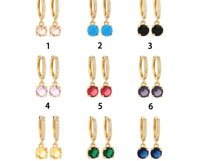 1pair 18K Gold Filling Round Earrings,Gold Dainty Round Earring,Simple Earrings,Gift for Her