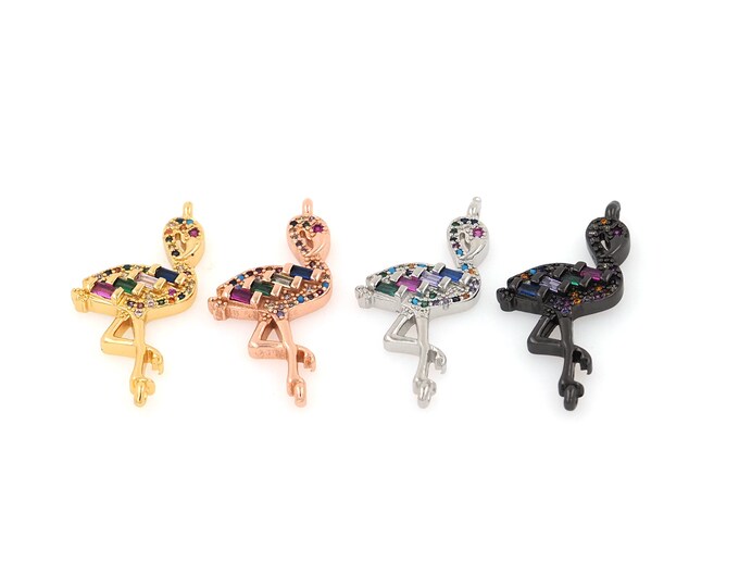 18K Gold Filled CZ Crane Connector,Gold Dainty Crane Connector,Crane Connector Bracelet Necklace for DIY Jewelry Making Supply
