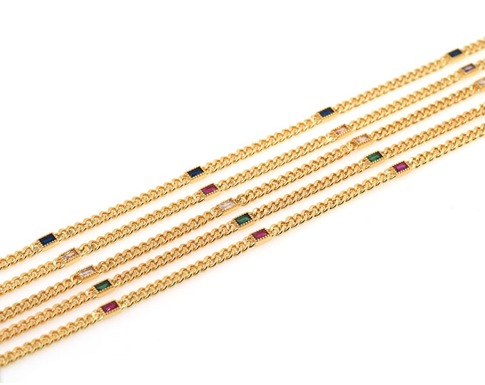 18K Gold Filled Dainty Gold Chain,Unique Gold Chain,Thick Gold Chain,Unfinished Chain for Bracelets Necklaces DIY Jewelry Making Supplies