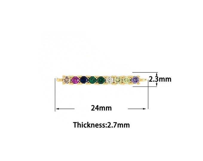 18K Gold Filled Long Connector,Gold Dainty Long Connector,Long Connector Bracelet Necklace for DIY Jewelry Making Supply