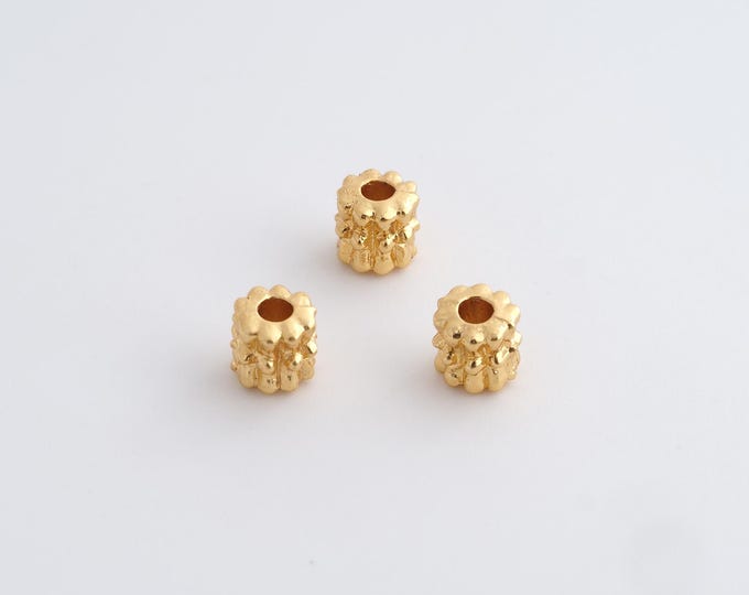 10 pcs 18K Gold Filled Tube Beads,Gold Tube Beads,DIY Bracelet Necklace Earrings Jewelry Making,6x5.7mm