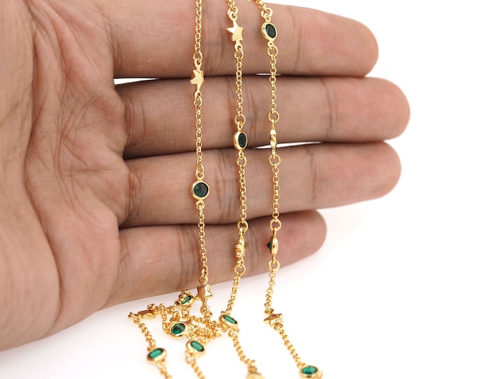 18K Gold Filled Dainty Gold Chain,Unique Gold Chain,Thick Gold Chain,Unfinished Chain for Bracelets Necklaces DIY Jewelry Making Supplies