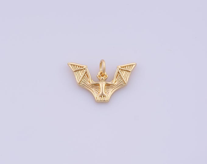 Bat Pendant,18K Gold Filled Animal Necklace, Bat Pendant, DIY jewelry Making Accessories,13.4x20.5x2.7mm