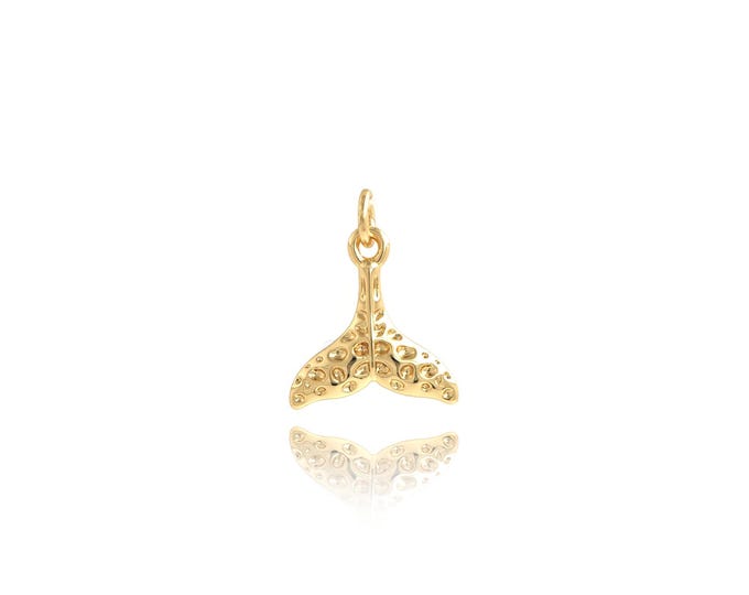 5 pcs Fishtail Pendant,18K Gold Filled Fishtail Necklace, Fishtail Pendant, DIY jewelry Making Accessories,14.8x11.7x2.4mm