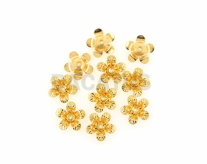 Original brass flower bead cap, beaded cap at both ends,Rose charm, flower beads, DIY jewelry bracelet necklace accessories 1pcs